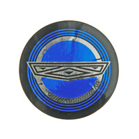 Mustang Wire Wheel Blue Center Decal