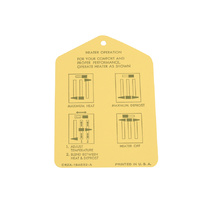 1965 - 1966 Mustang Heater Instruction Tag