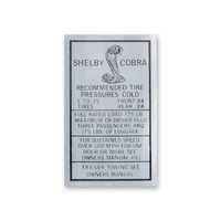 Shelby Tire Pressure Decal