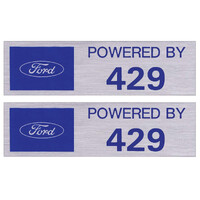Ford "FORD POWERED BY 429" Valve Cover Decals x2