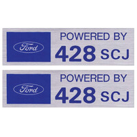 Ford POWERED BY 428SCJ Valve Cover Decals x2