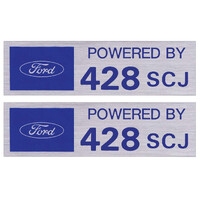 Ford POWERED BY 428SCJ Valve Cover Decals x2