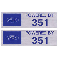"Ford POWERED BY 351" Valve Cover Decals x2 - 1966 Models