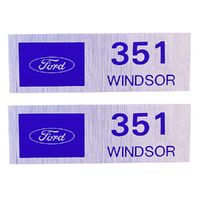 Ford 351 Windsor Valve Cover Decals x2 suits 1966 Models