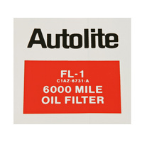 Autolite FL-1 Oil Filter Decal