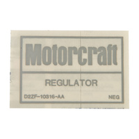 1972 - 1973 Mustang Voltage Regulator Decal