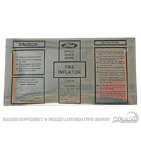Space Saver Inflator Bottle Decal