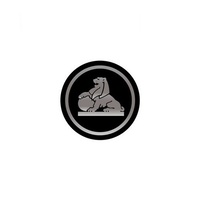 Holden Wheel Cap Disc 35mm - BLACK Early Style Lion with Short Tail