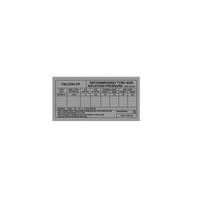 XA Falcon Tyre Placard Decal - GT