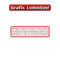 XT XW XY XA XB Falcon Limited Slip Differential LSD Decal