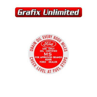 XR XT XW XY XA Falcon Oil Cap Decal 6 Cyl & V8