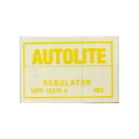 1970 - 1971 Mustang High Performance Voltage Regulator Decal