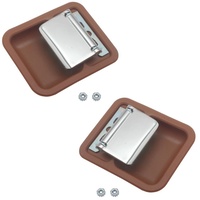 XT XW XY Falcon ZB ZC ZD Fairlane Door Cups & Handles Kit (Saddle - Tan, Pair)