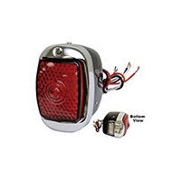 1940-53 Chevrolet Pickup Red LED Tail Light (45) Left, Black Housing