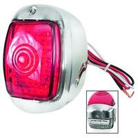 1940-53 Chevrolet Pickup Red LED Tail Light (45) Left, Stainless Housing