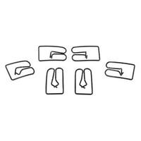 1962-64 Impala 6pc Rocker Molding Clips Set