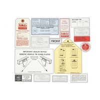 1964 Mustang 15 Piece Decal Kit