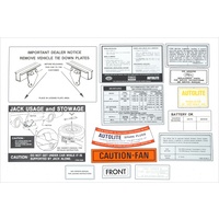 1968 Mustang 14 Piece Decal Kit