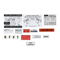 1972 Mustang 12 Piece Decal Kit