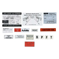 1973 Mustang 12 Piece Decal Kit