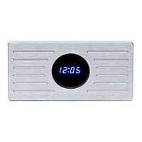 1939  Ford Brushed Aluminium Clock Panel with VFD Clock - Blue Display