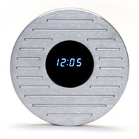 1942-48 Ford Brushed Aluminium Clock Panel with VFD Clock - Teal Display