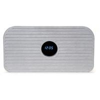 1937-1938 Chevy Aluminum Glove Box Cover - with Clock, Blue Display