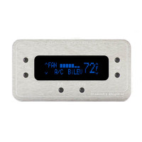 Digital Climate Control for Vintage Air Gen II - Silver Bezel, Teal Display
