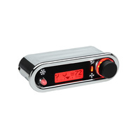 Digital Climate Controller for Vintage Air Gen IV (Analog VHX Style) Horizontal, Chrome Bezel, Red Display