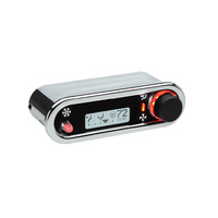 Digital Climate Controller for Vintage Air Gen IV (Analog VHX Style) Horizontal, Chrome Bezel, White Display