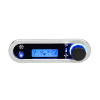 Digital Climate Controller for Vintage Air Gen IV (Analog VHX Style) Horizontal, Silver Bezel, Blue Display