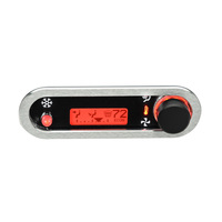 Digital Climate Controller for Vintage Air Gen IV (Analog VHX Style) Horizontal, Silver Bezel, Red Display