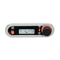 Digital Climate Controller for Vintage Air Gen IV (Analog VHX Style) Horizontal, Silver Bezel, White Display