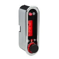 Digital Climate Controller for Vintage Air Gen IV (Analog VHX Style) Vertical, Chrome Bezel, Red Display