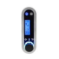 Digital Climate Controller for Vintage Air Gen IV (Analog VHX Style) Vertical, Silver Bezel, Blue Display