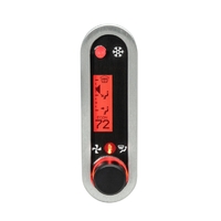 Digital Climate Controller for Vintage Air Gen IV (Analog VHX Style) Vertical, Silver Bezel, Red Display