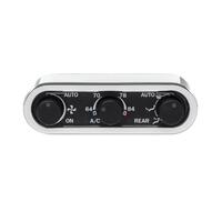 Three-Knob Digital Climate Controller for Vintage Air Gen IV - Chrome Bezel, Black Alloy Face, Blue Display
