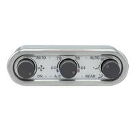 Three-Knob Digital Climate Controller for Vintage Air Gen IV - Brushed Satin Bezel, Silver Alloy Face, White Display
