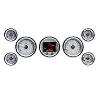 Universal 7 Gauge Round Analog HDX Instruments - Silver Alloy Face, MPH
