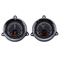 1954 Chevy Pickup HDX Instruments - Black Alloy Face, MPH