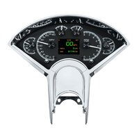 1955-1956 Chevy Car HDX Instruments - Black Alloy Face