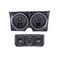 1967 Camaro w/ Console Gauges HDX Instruments - Black Ally Face, MPH