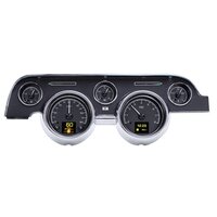 1967-68 Ford Mustang HDX Instruments - Black Alloy Face