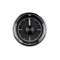 2-1/16" Round Universal HDX Clock - Black Face