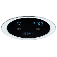 Ion Series Speed/Tach Combo (MPH) Chrome Bezel, Teal Display