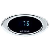 Ion Series Ambient Air Temperature - Brushed Satin Bezel, Teal Display