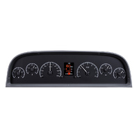 1960-63 Chevy Pickup HDX Instruments - Black Alloy Face, KPH