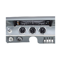 1961-62 Chevy Impala HDX Instruments - Black Alloy Face, KPH