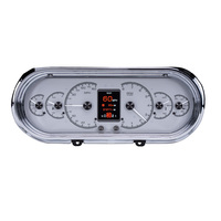 1963-65 Chevy Nova MDX Instruments (Metric) Silver Alloy Face