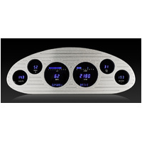 1933-35 Chevy Standard Digital Instrument System (Metric) - Blue Display